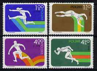 Poland 1975 6th European Indoor Athletics Championships set of 4 unmounted mint, SG 2350-53