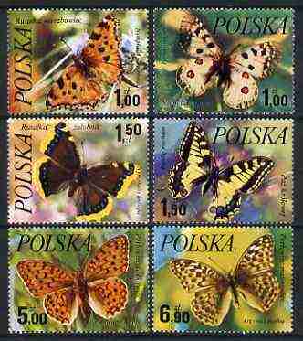 Poland 1977 Butterflies set of 6 unmounted mint, SG 2503-08