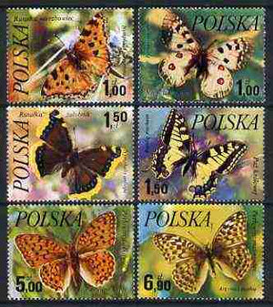 Poland 1977 Butterflies set of 6 unmounted mint, SG 2503-08