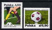 Poland 1978 World Cup Football set of 2 unmounted mint, SG 2544-45