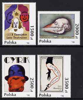 Poland 1992 Poster Art (1st series) set of 4 unmounted mint, SG 3432-35
