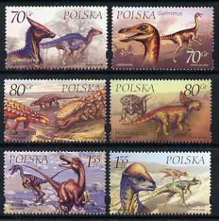 Poland 2000 Prehistoric Animals set of 6 unmounted mint, SG 3843-48
