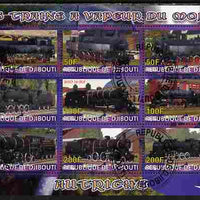 Djibouti 2010 Steam Locos of the World - Austria perf sheetlet containing 9 values fine cto used