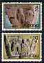 Spain 1979 Christmas - Capitals from San Pedro el Viejo showing The Nativity and Flight from Egypt set of 2 unmounted mint, SG 2598-99