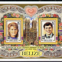 Belize 1986 Royal Wedding imperf m/sheet unmounted mint, SG MS 944. Please note: This m/sheet is from the original and genuine Format International printings and one of only 60 known copies. It is NOT one of the wishy-washy reprin……Details Below