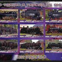 Djibouti 2010 Steam Locos of the World - Austria imperf sheetlet containing 9 values unmounted mint