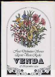 Venda 1989 Flowers first definitive issue mounted in illustrated presentation folder and cancelled decorative first day cds, between SG 5-21