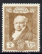 Spain 1930 Francisco Goya 2c bistre-brown unmounted mint SG 554