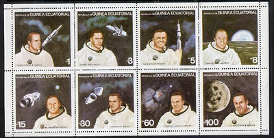 Equatorial Guinea 1978 USA Astronauts complete perf set of 8 values (Mi 1411-18A) unmounted mint