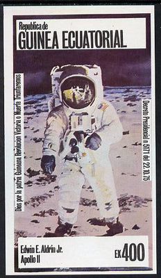 Equatorial Guinea 1978 USA Astronauts 400ek imperf deluxe sheet (Ed Aldrin) unmounted mint