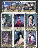 Spain 1971 Stamp Day & Ignacio Zuloaga commem set of 8 unmounted mint, SG 2077-84