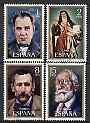 Spain 1971 Spanish Celebrities set of 4 unmounted mint, SG 2085-88