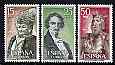 Spain 1972 Spanish Celebrities set of 3 unmounted mint, SG 2129-31