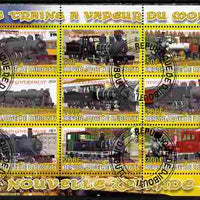 Djibouti 2010 Steam Locos of the World - New Zealand perf sheetlet containing 9 values fine cto used