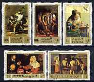 Fujeira 1971 International Labour Organisation set of 5 paintings fine used, Mi 804-08