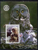 Djibouti 2004 Owls #1 perf souvenir sheet (with Rotary Logo) unmounted mint