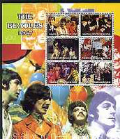 Congo 2004 The Beatles (1967) large perf sheet containing 6 values, unmounted mint
