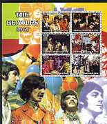Congo 2004 The Beatles (1967) large perf sheet containing 6 values, unmounted mint