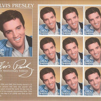 Maldive Islands 2017 Elvis Presley 25th Anniv edition perf sheetlet containing 9 values unmounted mint. Note this item is privately produced and is offered purely on its thematic appeal