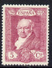 Spain 1930 Francisco Goya 5c bright mauve unmounted mint SG 556