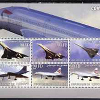 Djibouti 2004 Concorde perf sheet containing set of 6 values unmounted mint