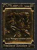 Staffa 1977 US Presidents Birthdays £8 (Washington & Lincoln) embossed in 22k gold foil from a limited printing (Rosen #415) unmounted mint