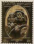 Staffa 1976 Mother's Day £6 embossed in 23k gold foil (Rosen #282) unmounted mint