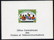 Central African Republic 1971 UNICEF 140f+50f deluxe proof card in full issued colours (as SG 268)