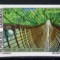 Gabon 1974 Rope Bridge 75f unmounted mint IMPERF from limited printing (as SG 523)