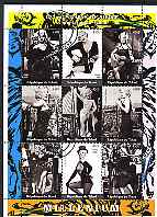 Chad 2000 Millennium - Marilyn Monroe perf sheetlet containing 9 values, cto used