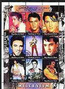 Chad 2000 Millennium - Elvis Presley perf sheetlet containing 9 values, cto used