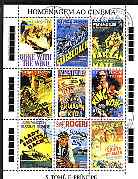 St Thomas & Prince Islands 1995 Movie Posters perf sheetlet containing 9 values cto used