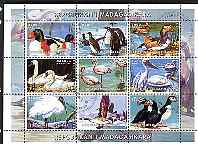 Madagascar 1999 Birds perf sheetlet containing complete set of 9 values cto used
