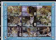 Niger Republic 1998 Animals of the World - Big Cats perf sheetlet containing 9 values (each with Scouts Logo) cto used