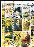 Niger Republic 1998 Events of the 20th Century 1900-1909 perf sheetlet containing 9 values cto used