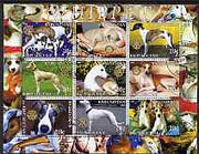 Kyrgyzstan 2004 Dogs - Whippets perf sheetlet containing 9 values each with Rotary Logo, cto used