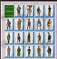 Ajman 1972 Military Uniforms #1 complete perf set of 19 values cto used, Mi 1774-92A