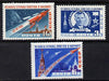 Russia 1961 First Manned Space Flight set of 3 unmounted mint SG2576-78, Mi 2473-75A