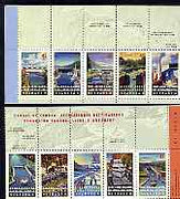 Canada 1998 Canadian Canals booklet pane containing complete set of 10 unmounted mint, SG 1795a