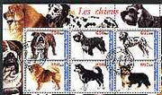 Congo 2003 Dogs perf sheetlet containing set of 6 values cto used
