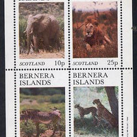 Bernera 1981 Animals (Elephant, Lion. Zebra) perf set of 4 values (imprint in outer margin) unmounted mint