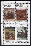 Bernera 1981 Animals (Elephant, Lion. Zebra) perf set of 4 values (imprint in outer margin) unmounted mint