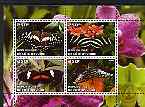 Ivory Coast 2004 Butterflies & Orchids perf sheetlet containing set of 4 values cto used