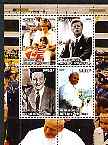 Ivory Coast 2004 Personalities perf sheetlet containing set of 4 values cto used (Diana, JFK, Disney & Pope)