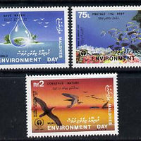 Maldive Islands 1988 Environment Day set of 3 unmounted mint, SG 1274-6