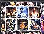 Mauritania 2002 Bruce Lee perf sheetlet containing 6 values cto used