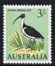 Australia 1964-65 Straw-necked Ibis 3s from Birds def set, unmounted mint, SG 369