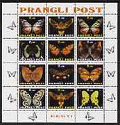 Estonia (Prangli) 1997 ? Butterflies perf sheetlet containing set of 12 values complete, unmounted mint