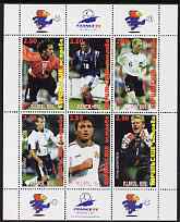 Kuril Islands 1998 Football World Cup perf sheetlet containing set of 6 values with France 98 imprint in margins unmounted mint