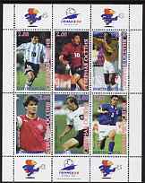 South Ossetia Republic 1998 Football World Cup perf sheetlet containing set of 6 values, unmounted mint